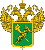 Vert bordure or a torch and a caduceus or saltirewise; for a Crest, a double-headed eagle displayed, twice imperially crowned, all Or, In chief another larger imperial crown with issuant and pendent therefrom a ribbon of the Order of St. Andrew the First-Called, also Or