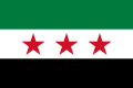 Le drapeau de la révolution syrienne, utilisé par Ahrar al-Cham à partir de 2017[3],[4]