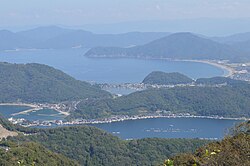 三方五湖レインボーライン山頂公園から見た若狭湾