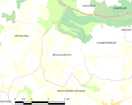 Mapa obce Boulay-les-Ifs