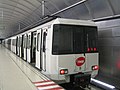 Train at Canyelles metro station.