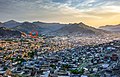 Saidu Sharif stupa location, seen from the city of Mingora.