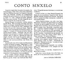 "Conto sinxelo".