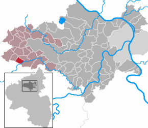 Poziția Ditscheid pe harta districtului Mayen-Koblenz