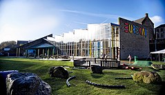 The exterior of Eureka! The National Children's Museum in Halifax, West Yorkshire, United Kingdom