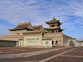 Die minaret in die Chinese styl van die Tongxin-moskee in Ningxia, China.