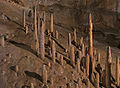 Stalagmite group in the Teufel's Cave near Pottenstein