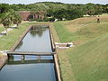 Jarek okoli Fort Pulaski blizu Savannah, Georgia, ZDA