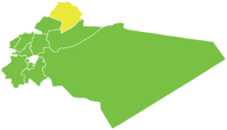 Map of an-Nabek District within Rif Dimashq Governorate