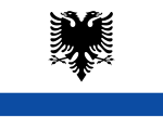 5:7 Dienstflagge Albaniens zu See