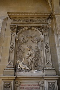 Bas-relief of La Vierge et l'Enfan, by Verrebout (1888-1889)