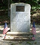 A Knox Trail stone along Route 23 in East Otis.