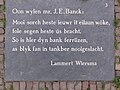 Gedicht by de bank fan Banck, part fan de Taalrûte Skiermûntseach