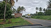 A sign at the Mozambican line