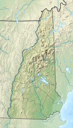 Location of Franklin Pierce Lake in New Hampshire, USA.