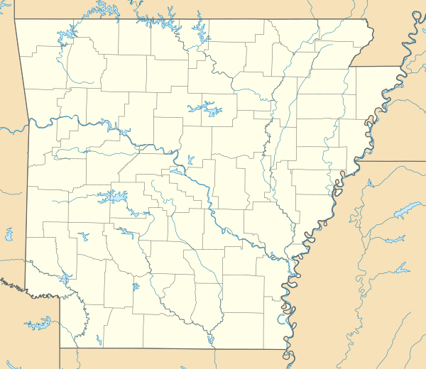 Arkansas is located in Arkansas