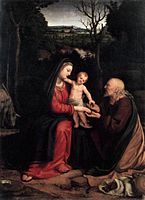 Rest on the Flight into Egypt, 1515 - oil on panel; H. 77 cm, W. 55 cm, Poldi-Pezzoli Museum