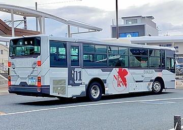 エヴァンゲリオンラッピングが施された501号車