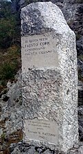 Monumento en memoria de Fausto Coppi en el paso de Agerola (NA)