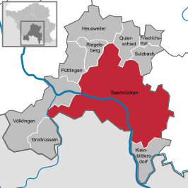 Kaart van Saarbrücken