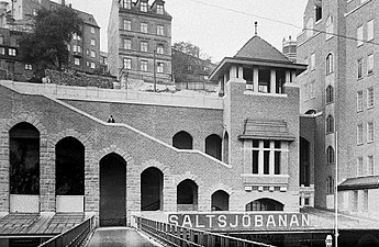 Trappan och paviljongen i nyskick 1914.