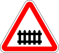 Level crossing with gates or barriers