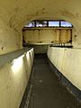 The interior of the former cross-platform subway, before replacement by a footbridge