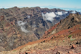 Blick vom Roque de los Muchachos über den Nordteil der Caldera