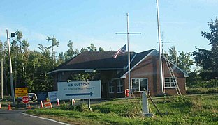 South end of route 203 at Cannon Corners border crossing.