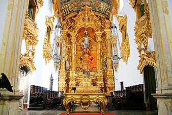 Autel de la basilique de São Bento (pt), à Olinda.