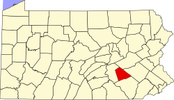 Map of Lebanon County, Pennsylvania