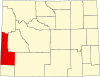 State map highlighting Lincoln County