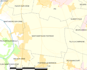 Poziția localității Saint-Martin-de-Fontenay