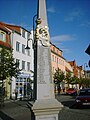 Kursächsische Post­meilen­säule (Distanz­säule) in Bad Liebenwerda, Brandenburg