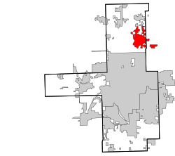 Location of within Tulsa County, and the state of Oklahoma