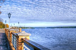 Embankment on Lake Lompad, Lyudinovsky District