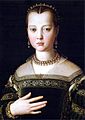 Retrato de Maria de Médici, pintado por Agnolo Bronzino.