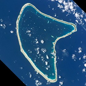 Vue satellitaire de l'atoll