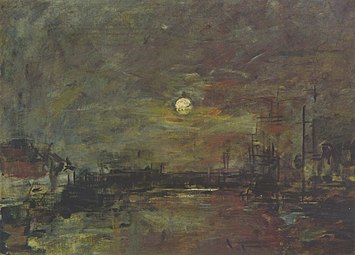 Crépuscule sur le Bassin du Commerce au Havre, 1892-1894 Musée d'art moderne André-Malraux[96]