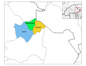 Poziția localității Gayéri