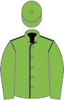 Light green, black seams on body