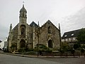 Les façades jumelées de l'ancienne église Saint-Sauveur (à droite) et de l'ancienne chapelle Saint-Colomban (à gauche).