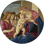 Madonna med barn och två änglar, Sandro Botticelli omkring 1490