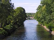 Blick von der Hubertusbrücke nach Norden mit dem Stölpchensee im Hintergrund