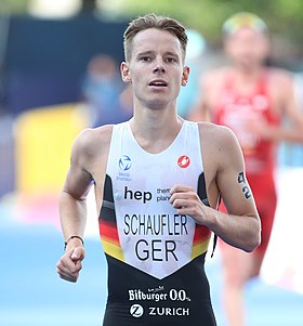 Jannik Schaufler bei den Triathlon-Europameisterschaften 2022 in München