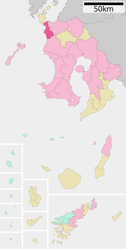 Akunen sijainti Kagoshiman prefektuurissa