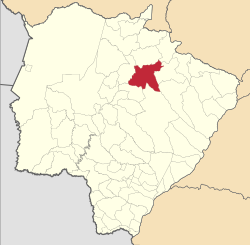 Location in Mato Grosso do Sul state