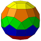 小斜方截半二十面體的上下分层着色