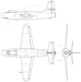 vue en plan de l’avion