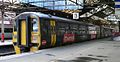 Ginsters liveried Class 158 Sprinter at Crewe railway station